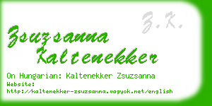 zsuzsanna kaltenekker business card